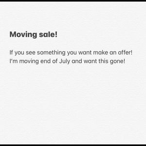 Moving sale!